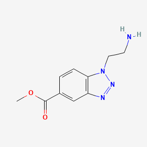 molecular formula C10H12N4O2 B1458678 methyl 1-(2-aminoethyl)-1H-benzo[d][1,2,3]triazole-5-carboxylate CAS No. 1955540-66-5