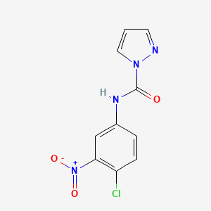 molecular formula C10H7ClN4O3 B1458688 N-(4-chloro-3-nitrophenyl)-1H-pyrazole-1-carboxamide CAS No. 1858249-82-7