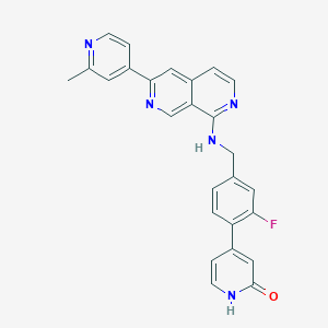 4-(2-Fluoro-4-(((6-(2-methylpyridin-4-yl)-2,7-naphthyridin-1-yl)amino)methyl)phenyl)pyridin-2-ol