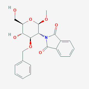 molecular formula C22H23NO7 B014587 Methyl 3-O-benzyl-2-deoxy-2-phthalimido-b-D-glucopyranoside CAS No. 97242-85-8