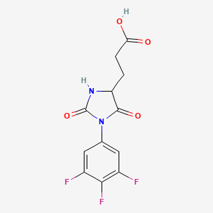 3-[2,5-Dioxo-1-(3,4,5-trifluorophenyl)imidazolidin-4-yl]propanoic acid