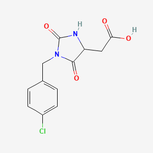[1-(4-Chlorobenzyl)-2,5-dioxoimidazolidin-4-yl]acetic acid