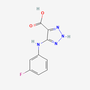 molecular formula C9H7FN4O2 B1458713 5-((3-fluorophenyl)amino)-1H-1,2,3-triazole-4-carboxylic acid CAS No. 1708428-34-5
