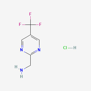 molecular formula C6H7ClF3N3 B1458715 (5-(三氟甲基)嘧啶-2-基)甲胺盐酸盐 CAS No. 1780899-17-3