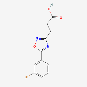 molecular formula C11H9BrN2O3 B1458717 3-[5-(3-broMophenyl)-1,2,4-oxadiazol-3-yl]propanoic acid CAS No. 1196463-11-2