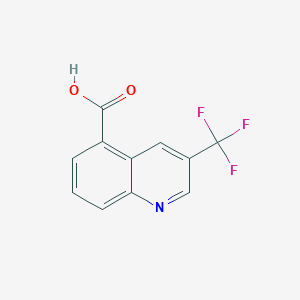 molecular formula C11H6F3NO2 B1458723 3-(Trifluoromethyl)quinoline-5-carboxylic acid CAS No. 1841081-82-0