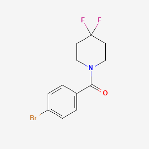 molecular formula C12H12BrF2NO B1458725 (4-Bromo-phenyl)-(4,4-difluoro-piperidin-1-yl)-methanone CAS No. 955406-30-1