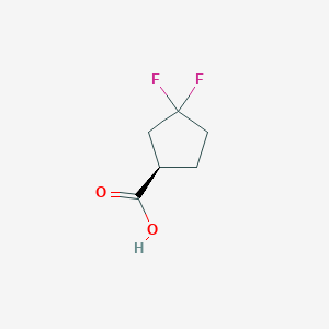 molecular formula C6H8F2O2 B1458729 (R)-3,3-difluorocyclopentanecarboxylic acid CAS No. 1352621-96-5