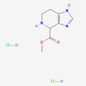 molecular formula C8H13Cl2N3O2 B1458730 methyl 4,5,6,7-tetrahydro-3H-imidazo[4,5-c]pyridine-4-carboxylate dihydrochloride CAS No. 126167-34-8
