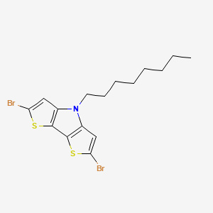 molecular formula C16H19Br2NS2 B1458733 2,6-Dibromo-4-octyl-4H-dithieno[3,2-b:2',3'-d]pyrrole CAS No. 1346688-54-7