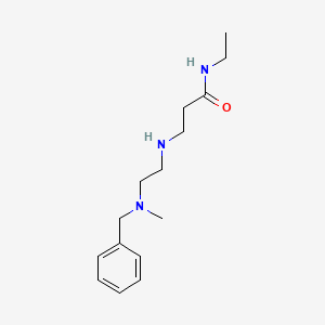 molecular formula C15H25N3O B14587395 Propanamide, N-ethyl-3-[[2-[methyl(phenylmethyl)amino]ethyl]amino]- CAS No. 61322-01-8