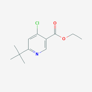 molecular formula C12H16ClNO2 B1458740 Ethyl 6-(tert-butyl)-4-chloronicotinate CAS No. 1416439-99-0