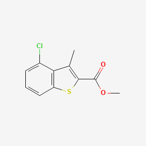 molecular formula C11H9ClO2S B1458749 Methyl 4-chloro-3-methylbenzo[B]thiophene-2-carboxylate CAS No. 1415968-73-8