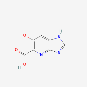 molecular formula C8H7N3O3 B1458756 6-methoxy-3H-imidazo[4,5-b]pyridine-5-carboxylic acid CAS No. 1820613-55-5