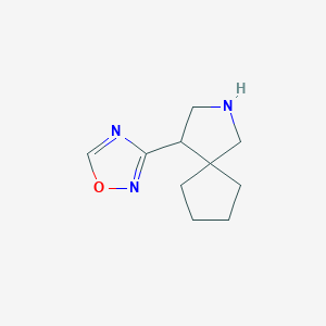 molecular formula C10H15N3O B1458759 3-(2-Azaspiro[4.4]nonan-4-yl)-1,2,4-oxadiazole CAS No. 1935337-92-0