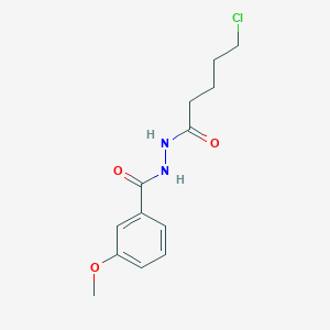 molecular formula C13H17ClN2O3 B1458762 N'-(5-chloropentanoyl)-3-methoxybenzohydrazide CAS No. 1823184-02-6