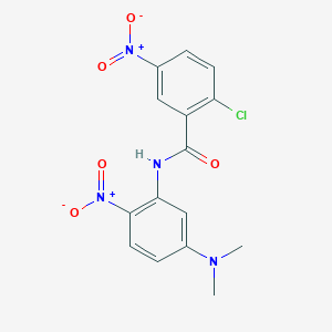 molecular formula C15H13ClN4O5 B1458775 2-Chloro-N-[5-(dimethylamino)-2-nitrophenyl]-5-nitrobenzamide CAS No. 1079264-82-6