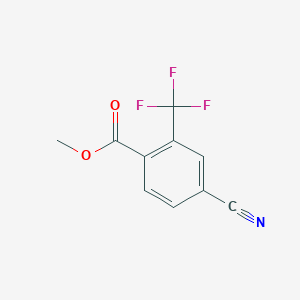 molecular formula C10H6F3NO2 B1458778 Methyl 4-cyano-2-(trifluoromethyl)benzoate CAS No. 1641588-74-0