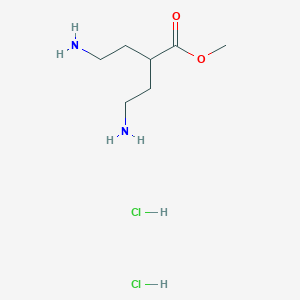 molecular formula C7H18Cl2N2O2 B1458780 Methyl 4-amino-2-(2-aminoethyl)butanoate dihydrochloride CAS No. 1956386-55-2