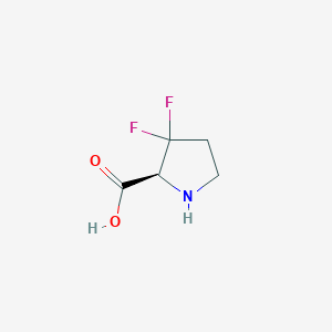 molecular formula C5H7F2NO2 B1458781 3,3-Difluoro-D-proline CAS No. 1821782-74-4