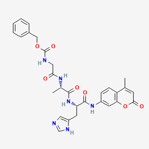 molecular formula C29H30N6O7 B1458782 Z-Gly-Ala-His-AMC CAS No. 201928-37-2