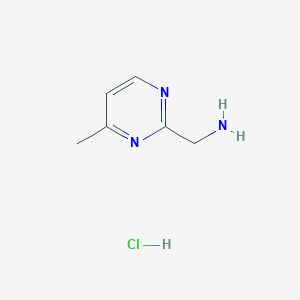molecular formula C6H10ClN3 B1458784 (4-Methylpyrimidin-2-yl)methanamine hydrochloride CAS No. 1782311-16-3