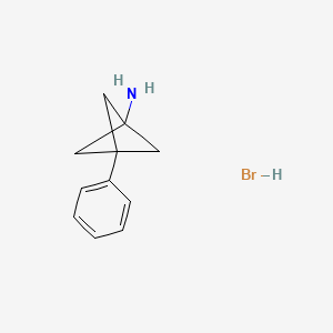 molecular formula C11H14BrN B1458792 3-Phenylbicyclo[1.1.1]pentan-1-amine hydrobromide CAS No. 1818847-90-3