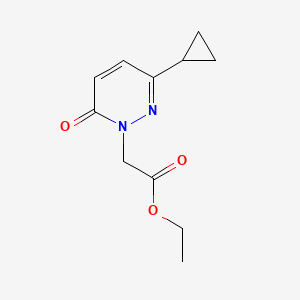 molecular formula C11H14N2O3 B1458804 ethyl 2-(3-cyclopropyl-6-oxopyridazin-1(6H)-yl)acetate CAS No. 2098136-65-1