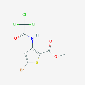 molecular formula C8H5BrCl3NO3S B1458807 Methyl 5-bromo-3-(2,2,2-trichloroacetamido)thiophene-2-carboxylate CAS No. 1266189-95-0