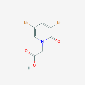 molecular formula C7H5Br2NO3 B1458810 3,5-Dibromo-2-oxo-1(2H)-pyridineacetic acid CAS No. 871875-90-0