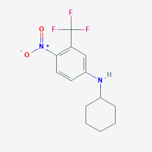 molecular formula C13H15F3N2O2 B14588139 N-Cyclohexyl-4-nitro-3-(trifluoromethyl)aniline CAS No. 61587-18-6