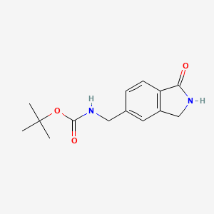 molecular formula C14H18N2O3 B1458822 Tert-butyl ((1-oxoisoindolin-5-yl)methyl)carbamate CAS No. 1823839-52-6