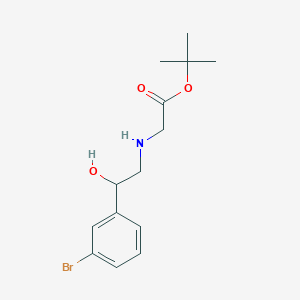 molecular formula C14H20BrNO3 B1458823 叔丁基 2-(2-(3-溴苯基)-2-羟乙基氨基)乙酸酯 CAS No. 2204914-84-9