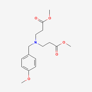 molecular formula C16H23NO5 B1458824 Dimethyl 3,3'-((4-methoxybenzyl)azanediyl)dipropanoate CAS No. 1189373-23-6