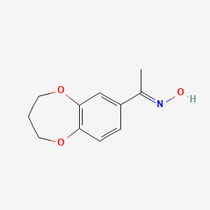 molecular formula C11H13NO3 B1458825 Ethanone, 1-(3,4-dihydro-2H-1,5-benzodioxepin-7-yl)-, oxime CAS No. 146321-89-3