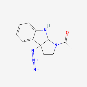 molecular formula C12H13N5O B14588334 Pyrrolo[2,3-b]indole, 1-acetyl-3a-azido-1,2,3,3a,8,8a-hexahydro- CAS No. 61186-47-8