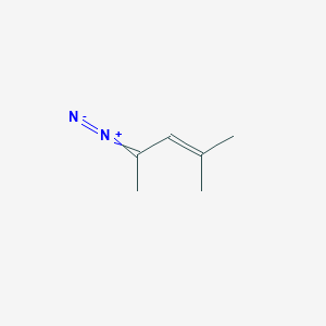 molecular formula C6H10N2 B14588370 4-Diazo-2-methylpent-2-ene CAS No. 61491-00-7