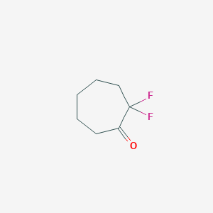 molecular formula C7H10F2O B1458842 2,2-二氟环庚烷-1-酮 CAS No. 1638830-50-8