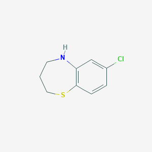 molecular formula C9H10ClNS B1458847 7-Chloro-2,3,4,5-tetrahydro-1,5-benzothiazepine CAS No. 90346-87-5