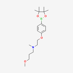 molecular formula C19H32BNO4 B1458848 (3-Methoxypropyl)(methyl){2-[4-(tetramethyl-1,3,2-dioxaborolan-2-yl)phenoxy]ethyl}amine CAS No. 1486485-53-3