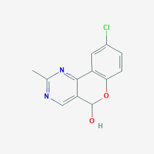 molecular formula C12H9ClN2O2 B14588480 9-Chloro-2-methyl-5H-[1]benzopyrano[4,3-d]pyrimidin-5-ol CAS No. 61466-18-0