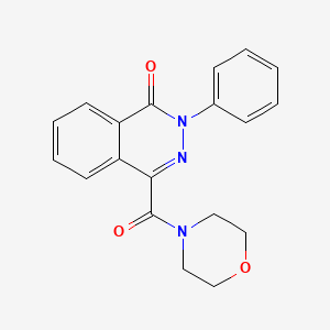 molecular formula C19H17N3O3 B14588517 Morpholine, 4-[(3,4-dihydro-4-oxo-3-phenyl-1-phthalazinyl)carbonyl]- CAS No. 61418-40-4