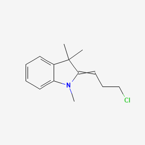 molecular formula C14H18ClN B14588525 2-(3-Chloropropylidene)-1,3,3-trimethyl-2,3-dihydro-1H-indole CAS No. 61519-42-4
