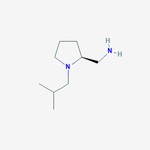 molecular formula C9H20N2 B1458855 [(2S)-1-(2-methylpropyl)pyrrolidin-2-yl]methanamine CAS No. 166374-38-5