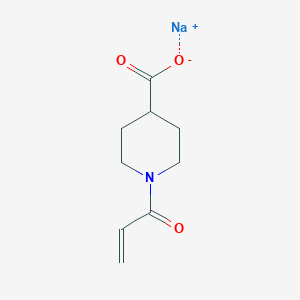 molecular formula C9H12NNaO3 B1458856 Sodium 1-(prop-2-enoyl)piperidine-4-carboxylate CAS No. 1423031-89-3