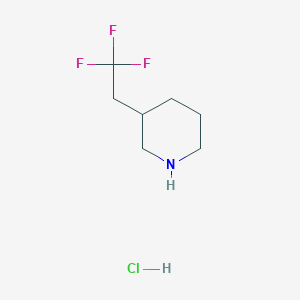 molecular formula C7H13ClF3N B1458863 3-(2,2,2-Trifluoroethyl)piperidine hydrochloride CAS No. 1423033-88-8