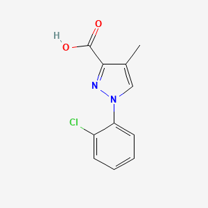 molecular formula C11H9ClN2O2 B1458864 1-(2-chlorophenyl)-4-methyl-1H-pyrazole-3-carboxylic acid CAS No. 1423734-30-8