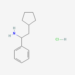 molecular formula C13H20ClN B1458865 2-Cyclopentyl-1-phenylethan-1-amine hydrochloride CAS No. 1423024-27-4