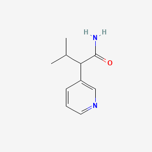 molecular formula C10H14N2O B1458871 3-Methyl-2-(pyridin-3-yl)butanamide CAS No. 1376361-76-0