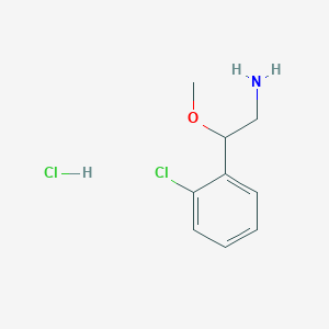 molecular formula C9H13Cl2NO B1458872 2-(2-Chlorophenyl)-2-methoxyethan-1-amine hydrochloride CAS No. 1394040-63-1